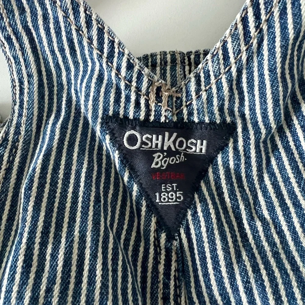 OshKosh B’gosh Pants Overalls Navy and White Stripes 12 Months
